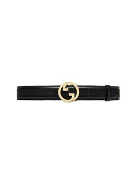 Gucci Women’s Ciny Lux Calfskin W30mm Belt Black 75cm 690557